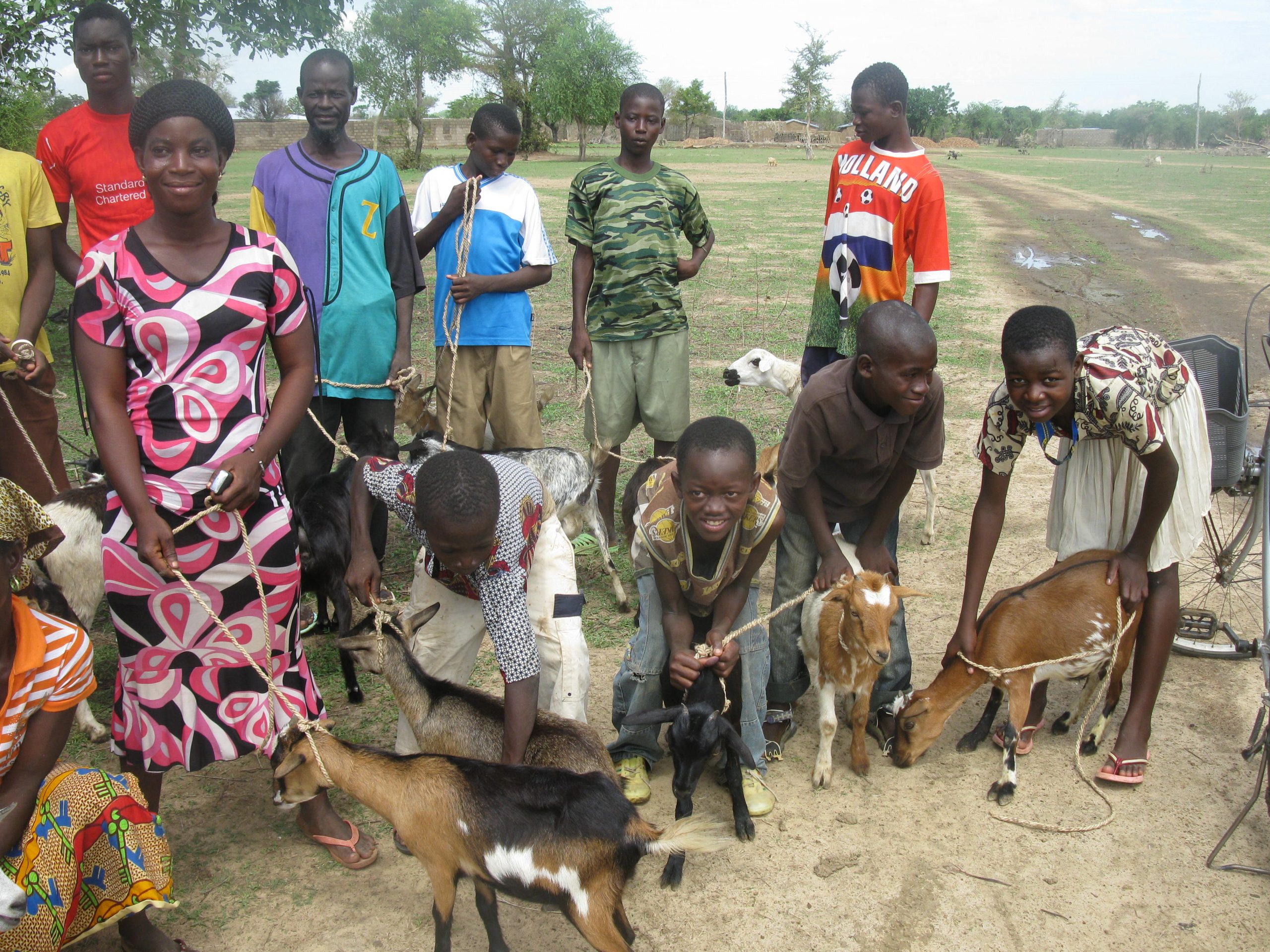 Goats donated to children and parents